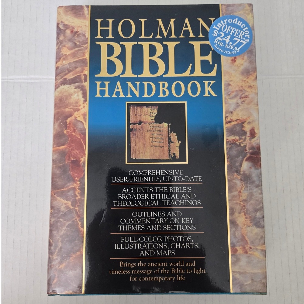 Vintage 1992 Holman Bible Handbook Hardcover Dust Jacket David Dockery USA Made